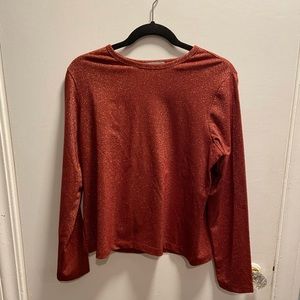 Kate Hill red glitter top